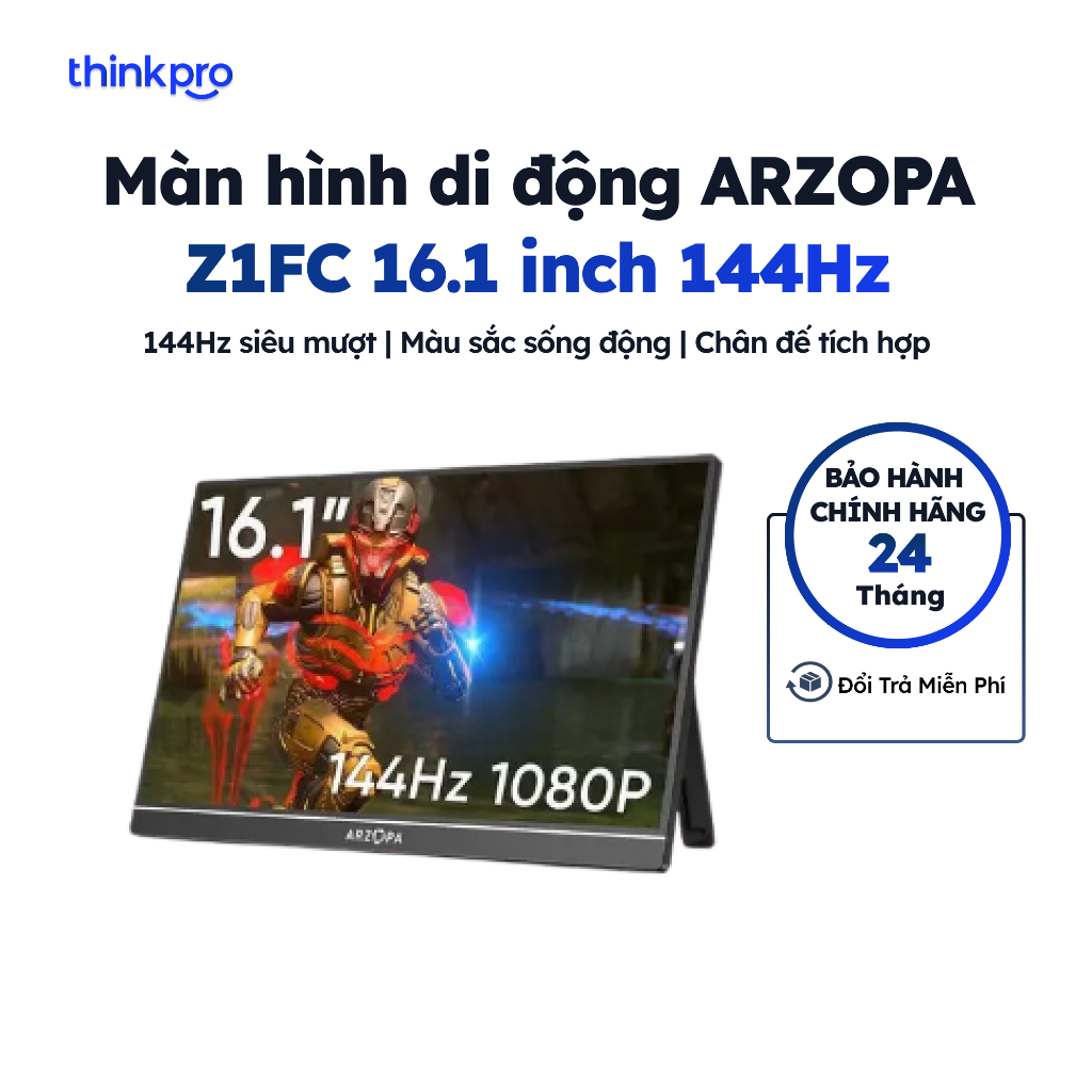 Màn hình di động ARZOPA Z1FC 16.1 Inch 144Hz Full HD IPS màn hình gaming cho Laptop PC