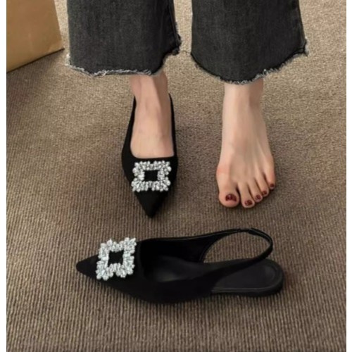(foprm rộng lùi size) - Giày sandal bệt nơ khóa đá sang chảnh  chất da cao cấp WINDY SD-0299 -SD-0363 | BigBuy360 - bigbuy360.vn