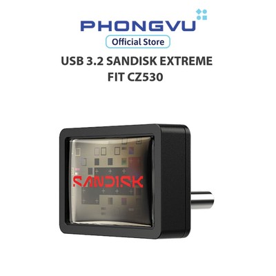Ổ cứng di động/ USB 3.2 SanDisk Extreme Fit CZ530 , Type-C, Black - Bảo hành 60 tháng