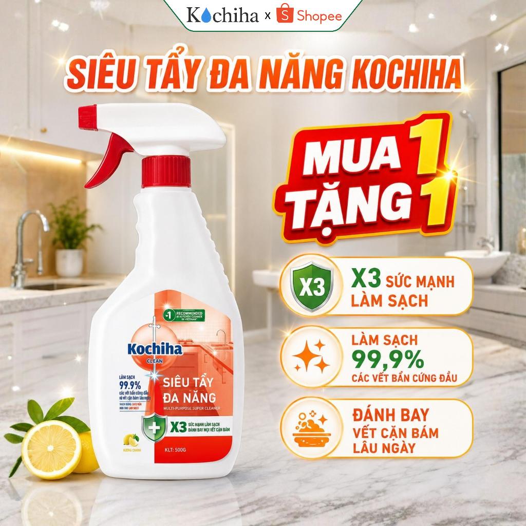 【MUA 1 TẶNG 1】Xịt Tẩy Rửa Đa Năng KOCHIHA, Tẩy Ố Nhà Bếp, Tẩy Cặn Canxi, Vệ Sinh Bếp, An Toàn Cho Da