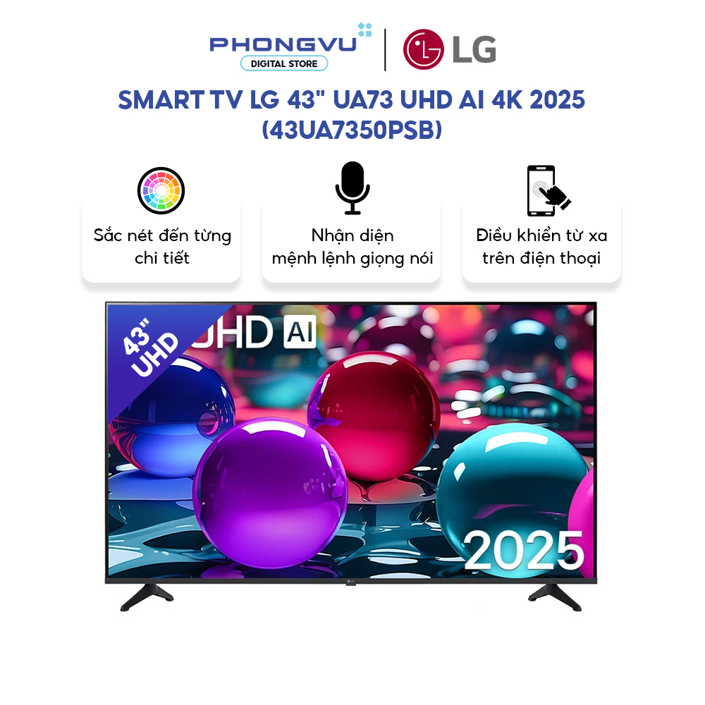 Smart Tivi LG 43 Inch 43UA7350PSB 4K UHD - WebOS 2025 - Bảo Hành 24 Tháng