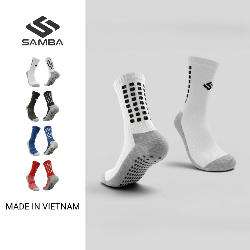 Vớ Chống Trượt Samba V029 Cao Cấp – Êm Ái, Co Giãn Tốt, Bám Chắc Khi Vận Động