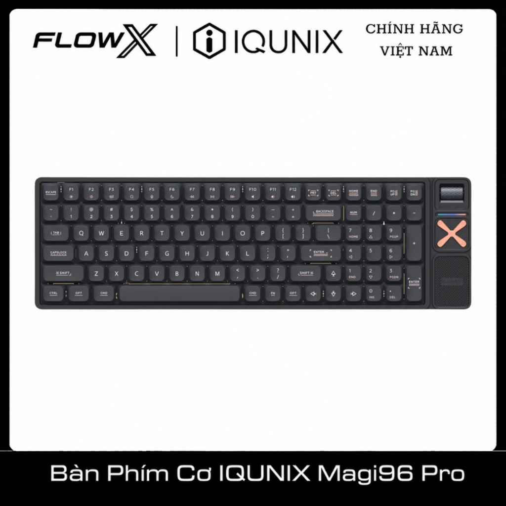 BÀN PHÍM CƠ IQUNIX MAGI96 PRO LOW PROFILE 96% Layout | Nhôm CNC | Tri-Mode | Hot-Swap | VIA | RGB