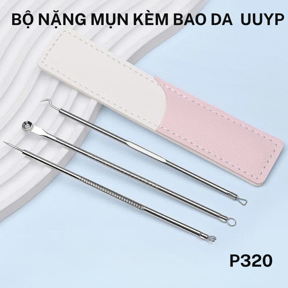 Bộ 3 Cây Nặn Mụn Kèm Bao Da UUYP - P320