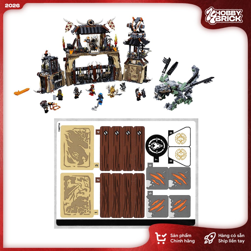 [Hiếm] Sticker dán phụ kiện Ninja Series – dùng cho bộ lắp ráp 70655