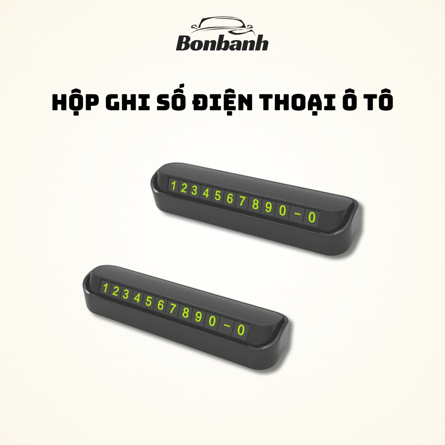 Hộp ghi số điện thoại để taplo dạng thanh - Bonbanh Auto