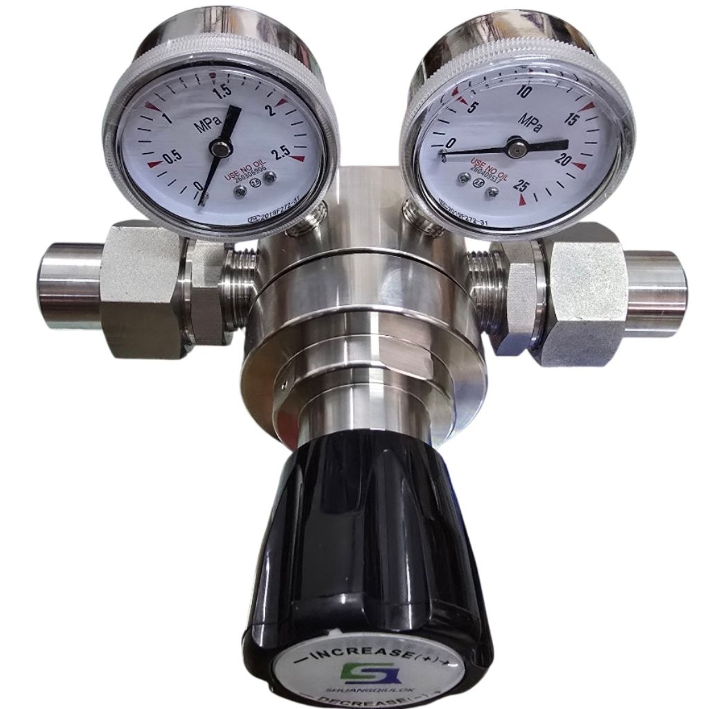 DN20, van giảm áp hàn đường ống dẫn khí bằng chất liệu thép không gỉ 316L, oxy, argon, nito, hydro..