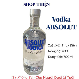 Vodka Absolut Blue Thụy Điển 40% 700ml - Vodka Nguyên Chất