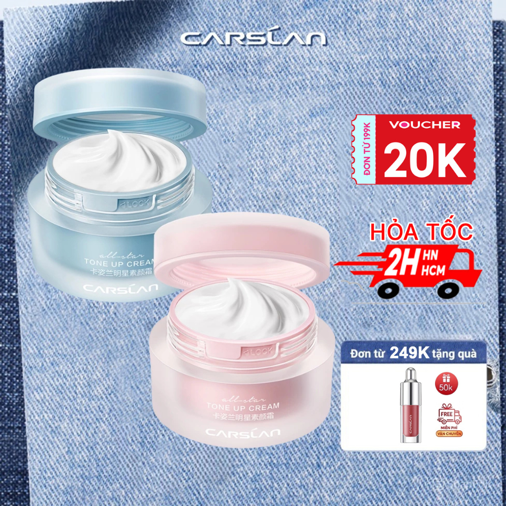 Kem nâng tông da CARSLAN kem lười trang điểm Kem lót che khuyết điểm hiệu quả 50g