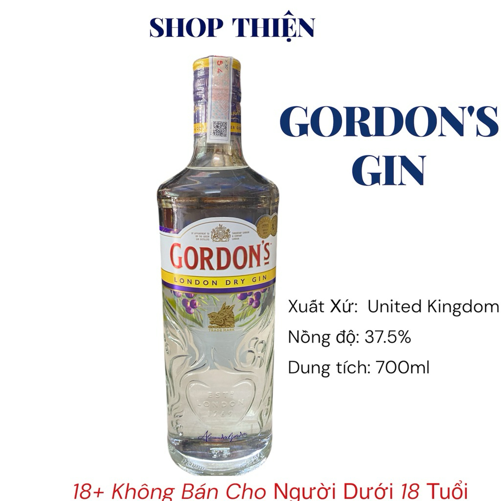 Ruou GORDON'S  DRY GIN 37.5% 700ml