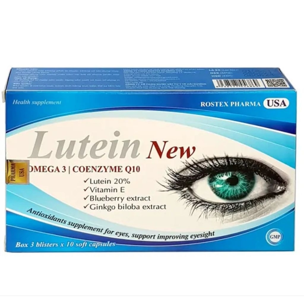 Viên uống bổ mắt Lutein New hỗ trợ thị lực hộp 30 viên