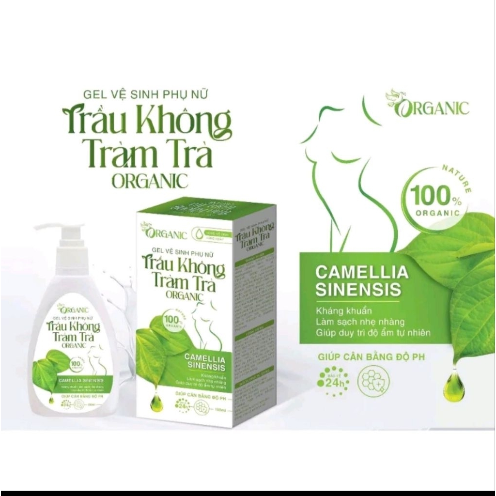 gel vệ sinh phụ nữ trầu không tràm Trà organic 150ml