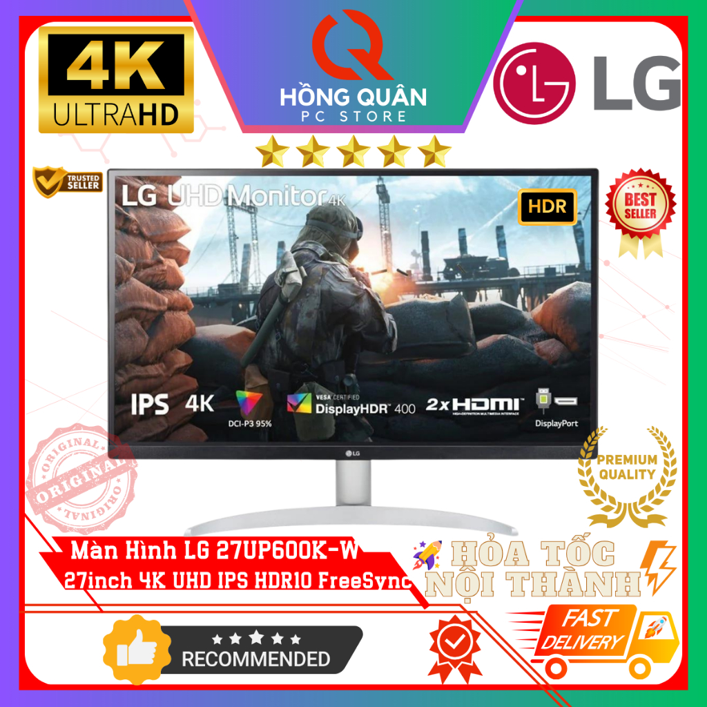 Màn Hình LG UltraFine 27UP600K-W 27inch 4K UHD IPS VESA DisplayHDR™ 400 FreeSync New - Hàng Chính Hã