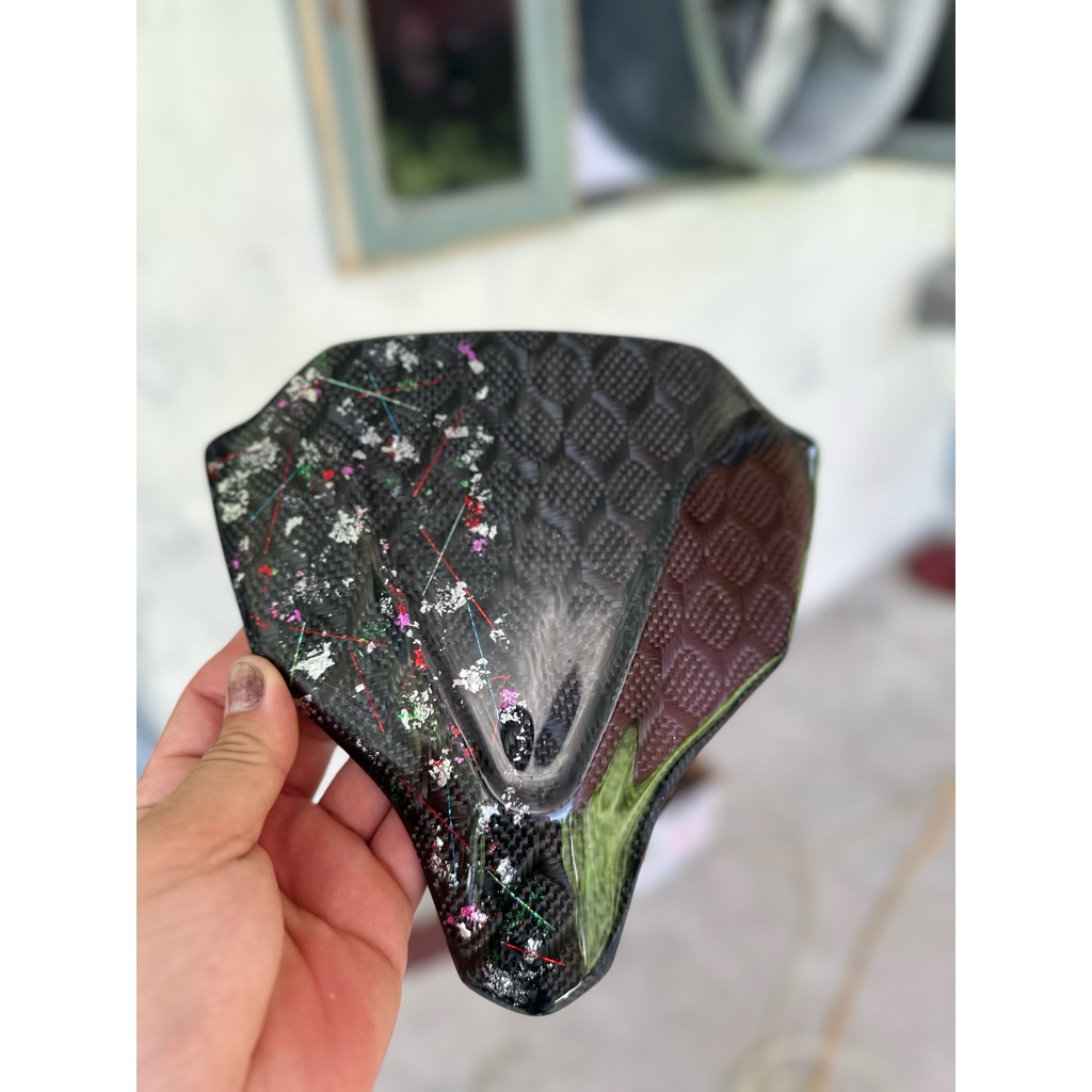 Mão ab 160(lắp được cho ab 125) ốp carbonfiber