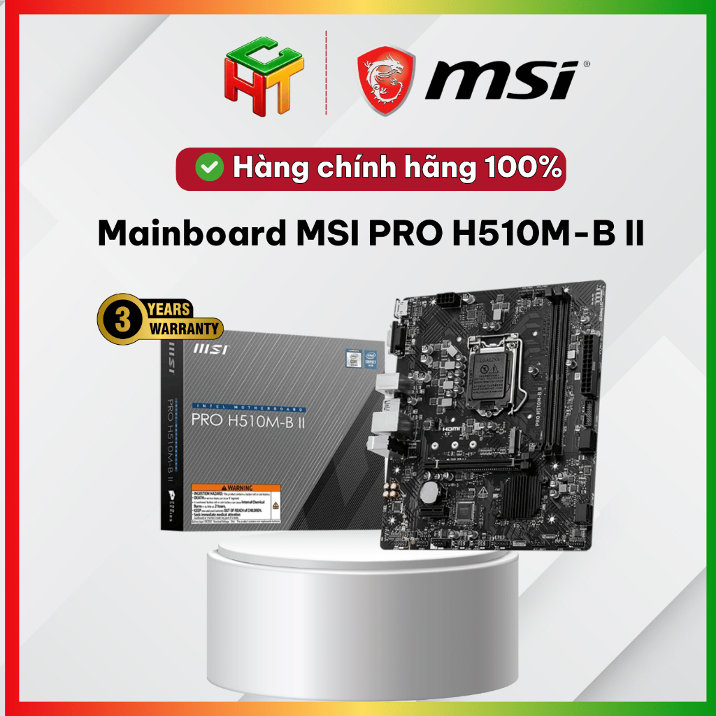 Bo mạch chủ MSI PRO H510M-B II (2 x DDR4/ 64GB/ LGA 1200/ Micro ATX)