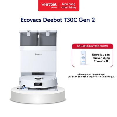 Robot Hút Bụi Lau Nhà Ecovacs Deebot T30C Gen 2 | 20.000Pa | ZeroTangle 3.0 | Giặt Giẻ Nước Nóng