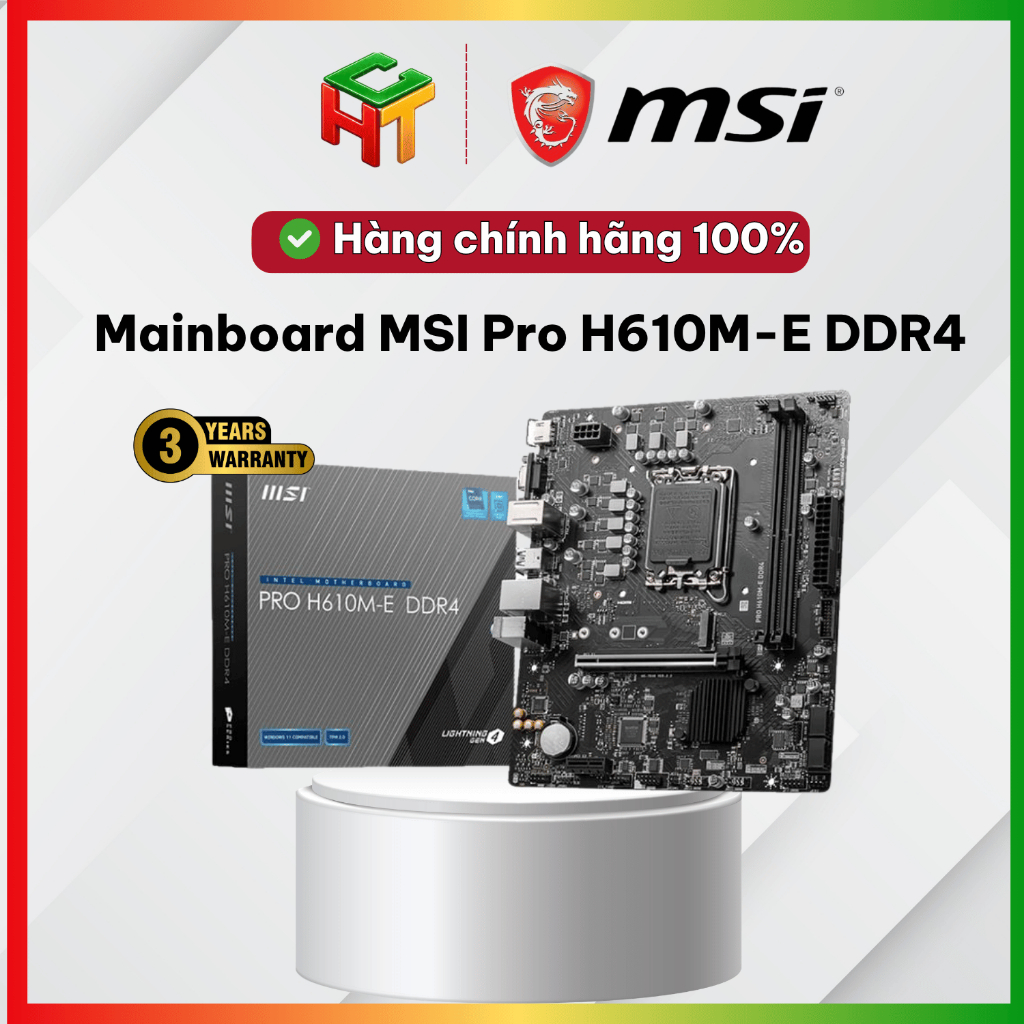 Bo mạch chủ MSI Pro H610M-E DDR4