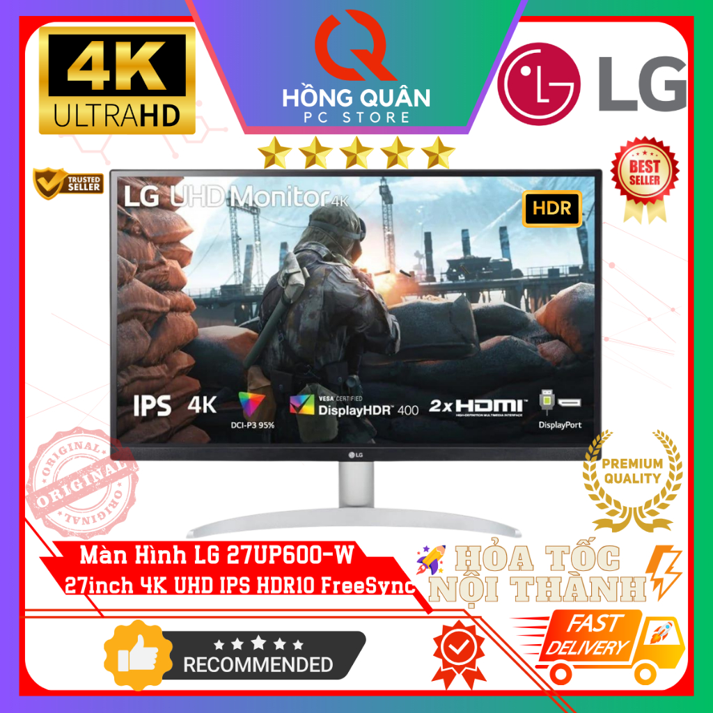 Màn Hình LG UltraFine 27UP600-W 27inch 4K UHD IPS VESA DisplayHDR™ 400 FreeSync New - Hàng Chính Hãn