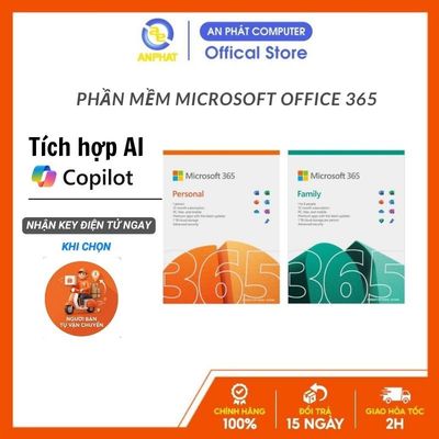 Phần mềm Microsoft Office 365 bản quyền (Tích hợp AI Copilot)