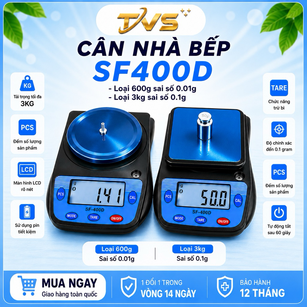 Cân điện tử SF 400D (Loại 600g và 3000g)