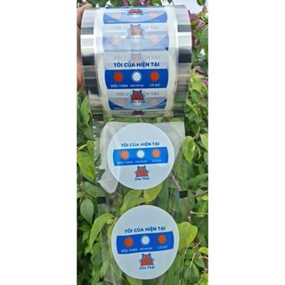 2 cuộn Màng ép ly trà sữa( in 2 màu theo yêu cầu )