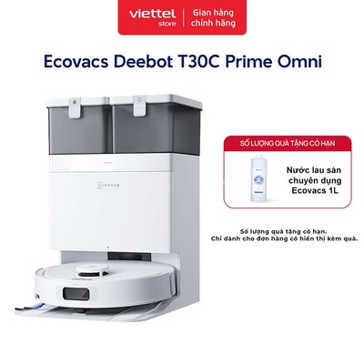 Robot Hút Bụi Lau Nhà Ecovacs Deebot T30C Prime Omni | Lực Hút 25.000Pa | OZMO™Turbo 2.0
