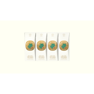 Sữa tươi tiệt trùng có đường Mộc Châu Creamery 180ml - 1 lốc 4 hộp