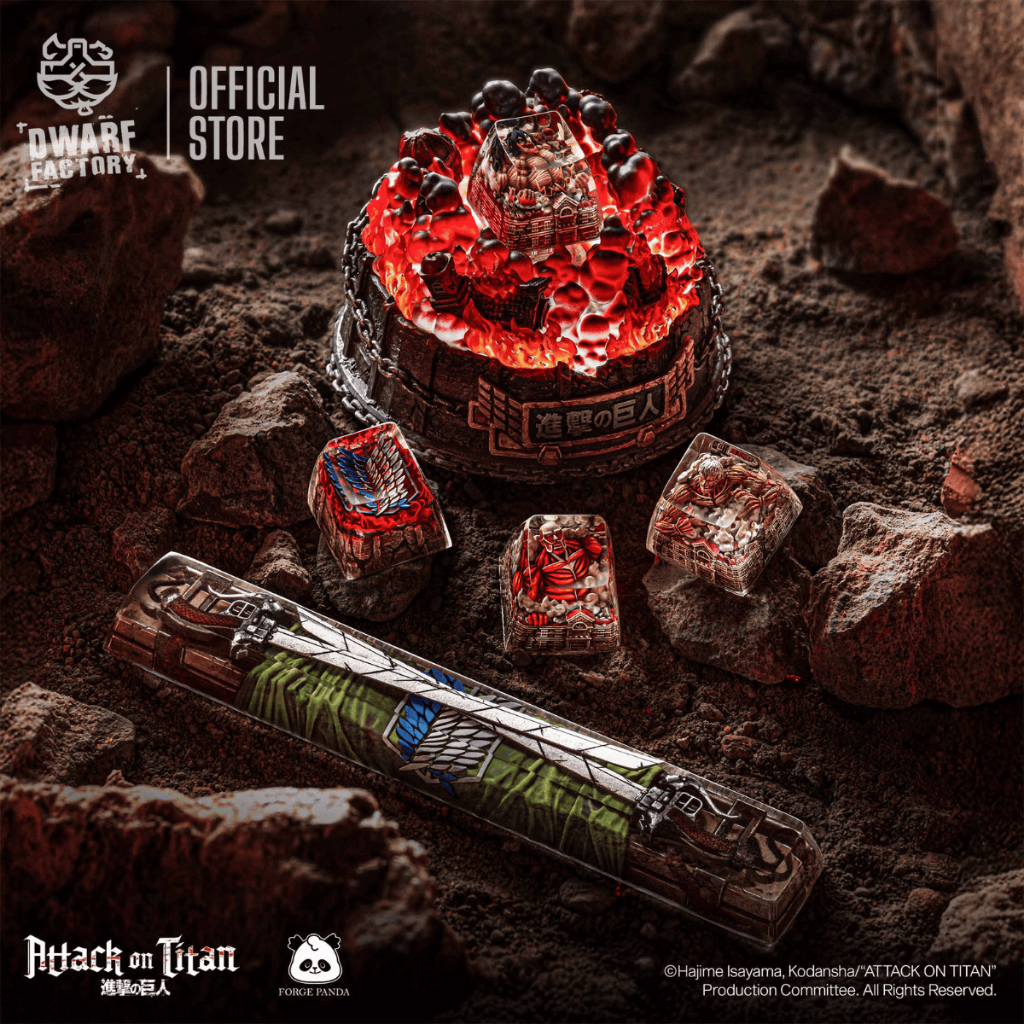 Nút Bàn Phím Cơ Attack On Titan – Anime Resin Artisan Keycap – Dwarf Factory