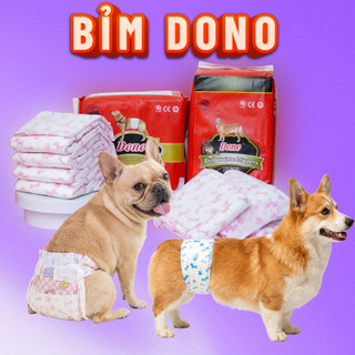 Bỉm Dono cho chó cái , tã quần Dono cho chó cái và chó đực thấm hút cực tốt bịch 12 miếng