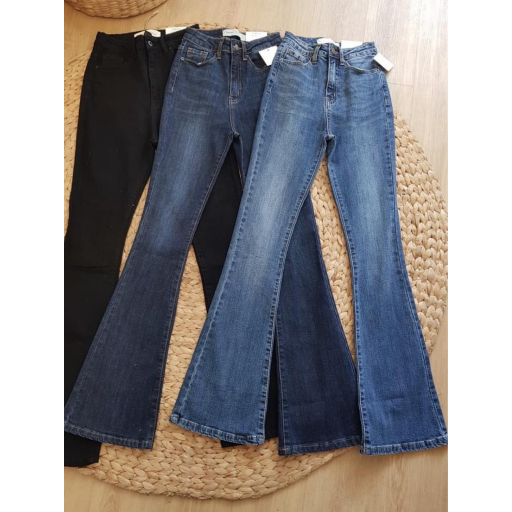 Quần Jean Nữ Ống Loe VIOLET Cạp Cao Dáng Dài Sofm Wear 106-108cm