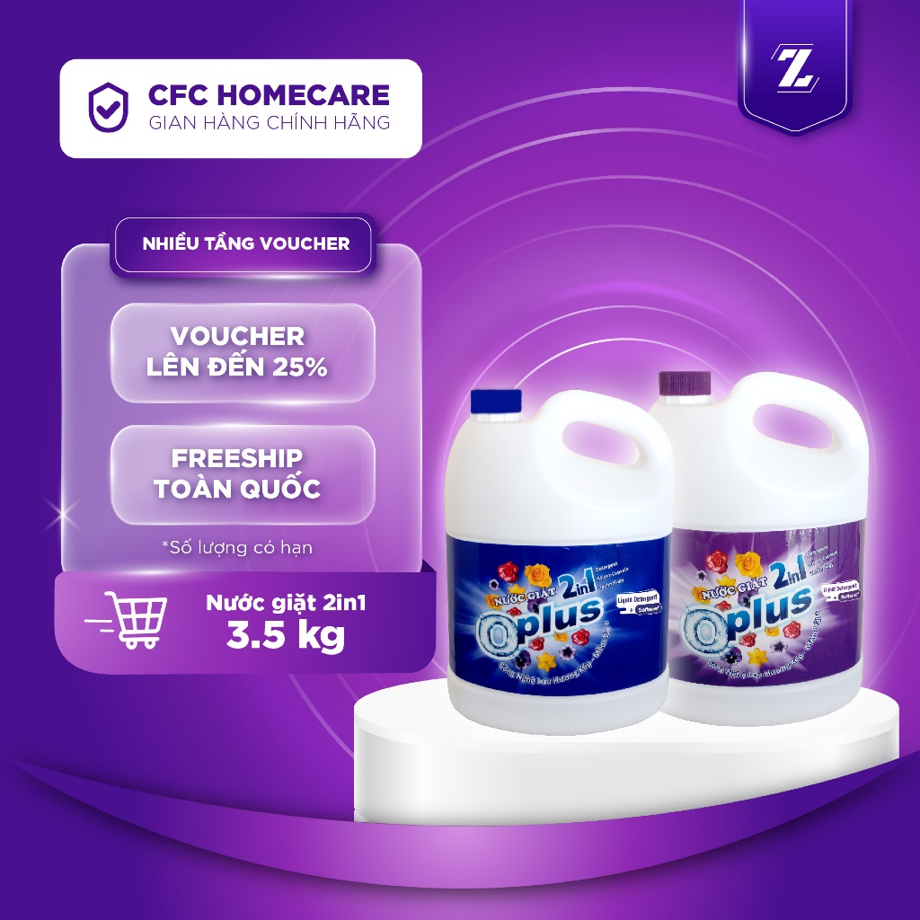 Nước giặt Oplus 2in1 Lưu Hương Trên Vải Cả Ngày Dài | Can Dung Tích 1KG ; 3.5KG