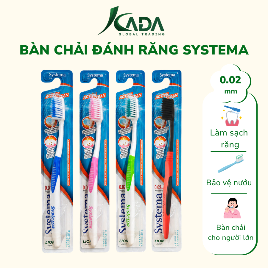 Bàn Chải Đánh Răng Làm Sạch Chân Răng, Êm Nướu Răng, Bàn Chải Đánh Răng Systema Nhật Bản