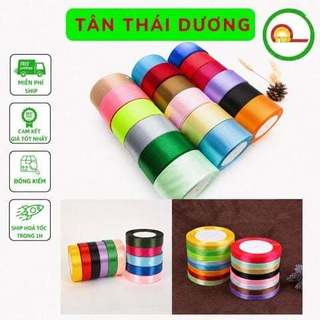 Ruy băng lụa 1cm, 2cm, 4cm nhiều màu - Cuộn 22m - Loại Đẹp
