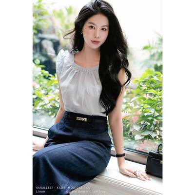 Áo Sơ MI Kiểu Nữ MY WAY Tay Cánh Tiên Tiểu Thư Sang Trọng 5MA04337
