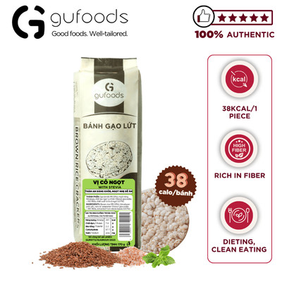 Bánh gạo lứt - GUfoods diet brown-rice crackers (170g/300g/510g/75g)