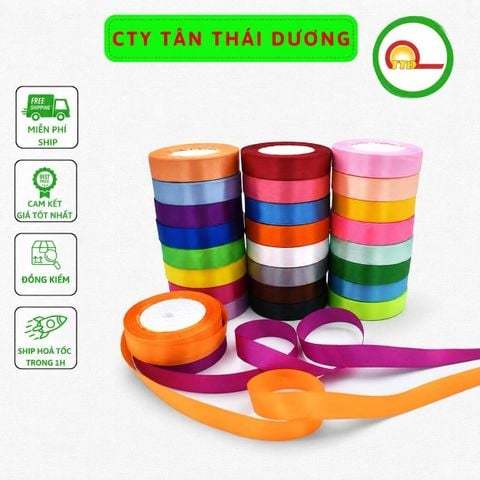 Ruy Băng Lụa Nhiều Màu Bản 2cm - Cuộn 22m