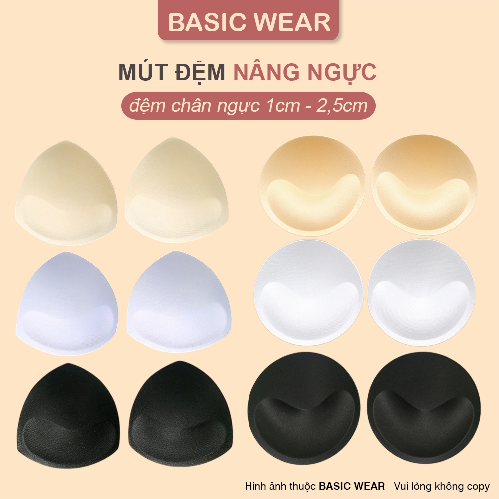 Miếng Đệm Mút Rời Nâng Ngực, Miếng Độn Ngực Tăng Size Tự Nhiên Hình Tròn Hình Tam Giác Mềm Nhẹ