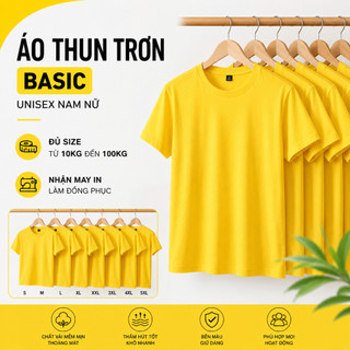 Áo Thun Màu Vàng Cúc Wit Fashion Ngắn Tay Cổ Tròn Vải Dày Mịn Đủ Size Cho Cả Nam và Nữ