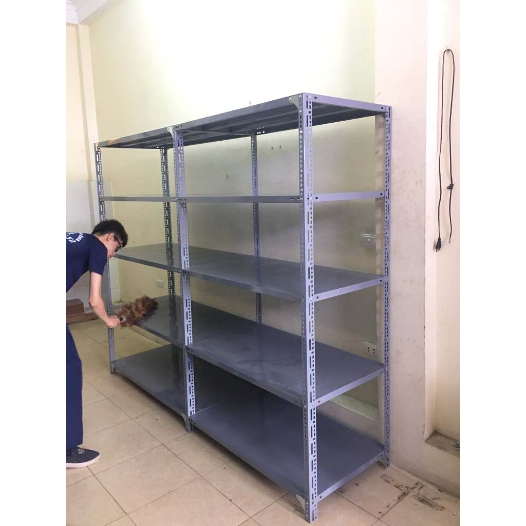 Kệ Sắt V Lỗ Đa Năng: Dài 60cm x Rộng 30cm, Kệ Để Hàng Chịu Lực Cao - Sơn Tĩnh Điện Bền Đẹp