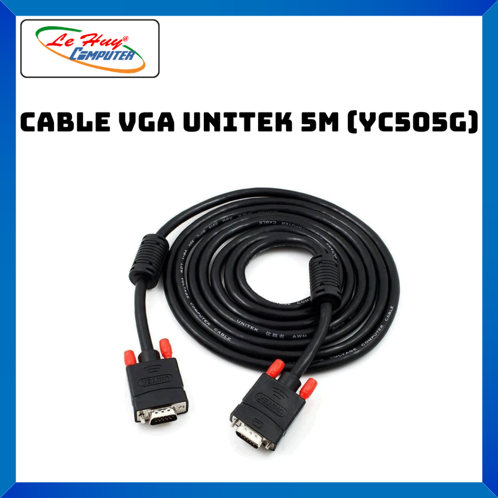 CABLE VGA UNITEK 5M (YC505G) - Hàng Chính Hãng
