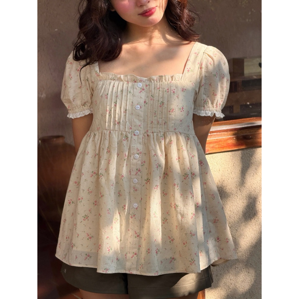 Moden - Áo babydoll cổ vuông Kichi