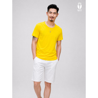 Áo Thun Màu Vàng Cúc Wit Fashion Ngắn Tay Cổ Tròn Vải Dày Mịn Đủ Size Cho Cả Nam và Nữ