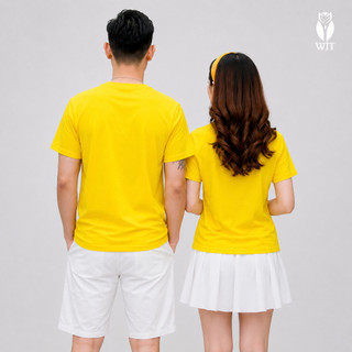 Áo Thun Màu Vàng Cúc Wit Fashion Ngắn Tay Cổ Tròn Vải Dày Mịn Đủ Size Cho Cả Nam và Nữ