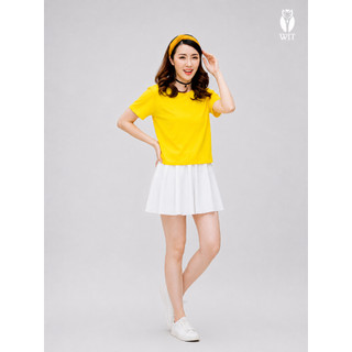 Áo Thun Màu Vàng Cúc Wit Fashion Ngắn Tay Cổ Tròn Vải Dày Mịn Đủ Size Cho Cả Nam và Nữ