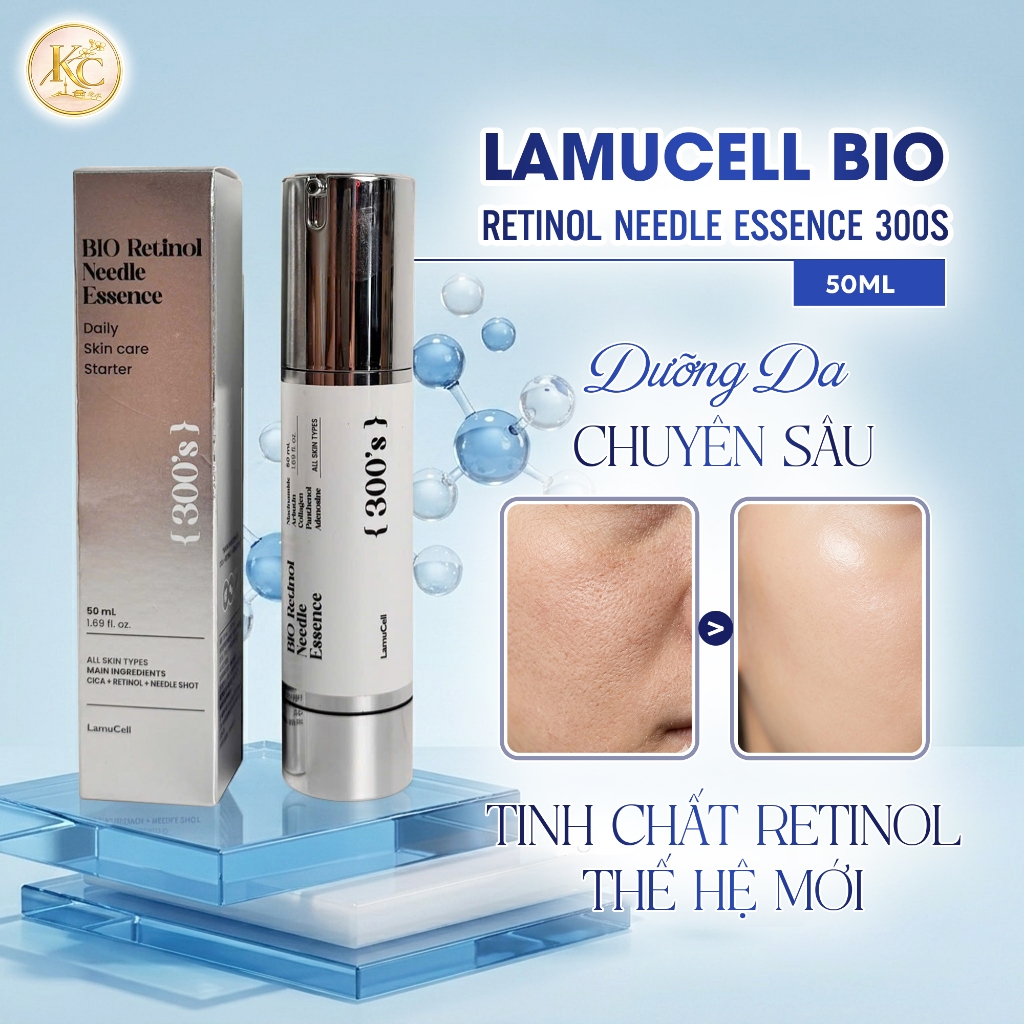 LamuCell Bio Retinol Needle Essence 300s – Tinh Chất Retinol thế hệ mới  CICA Needle Shot Dưỡng Da C
