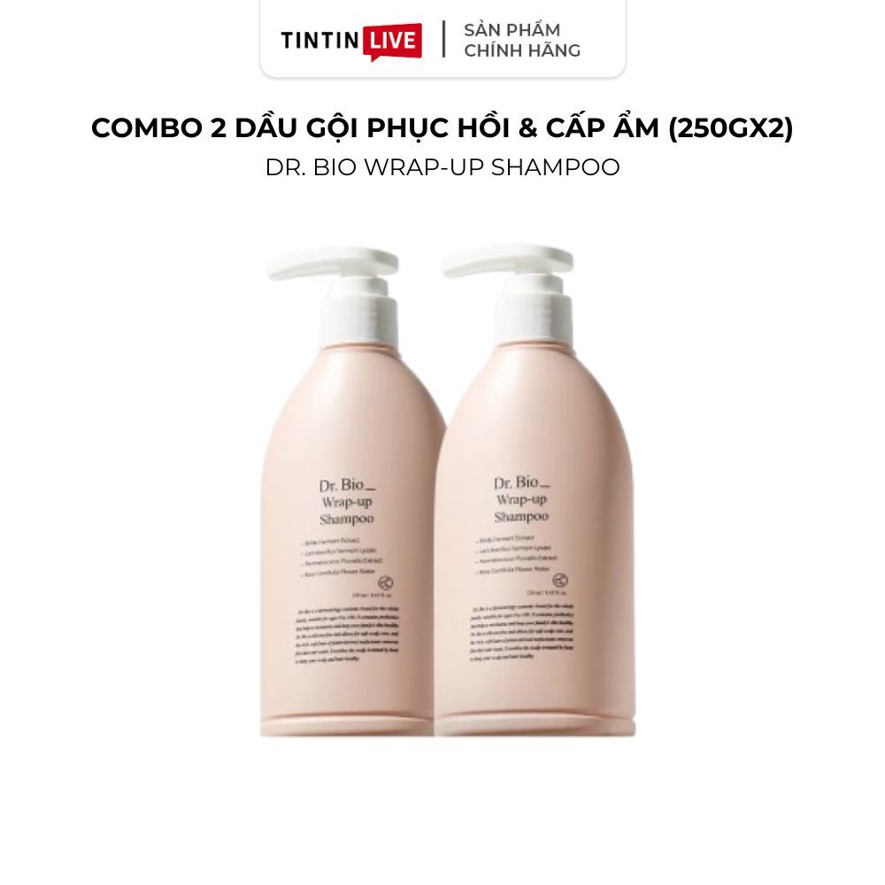 [DR. BIO] COMBO 2 Dầu Gội Hỗ Trợ Phục Hồi Tóc Dr.Bio Wrap-Up Shampoo (250gX2)