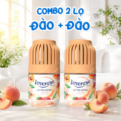 Combo 02 Lọ Tỏa Hương Lovenose thơm phòng tự nhiên, khử mùi hôi thơm lâu 45 ngày - 180ml/lọ