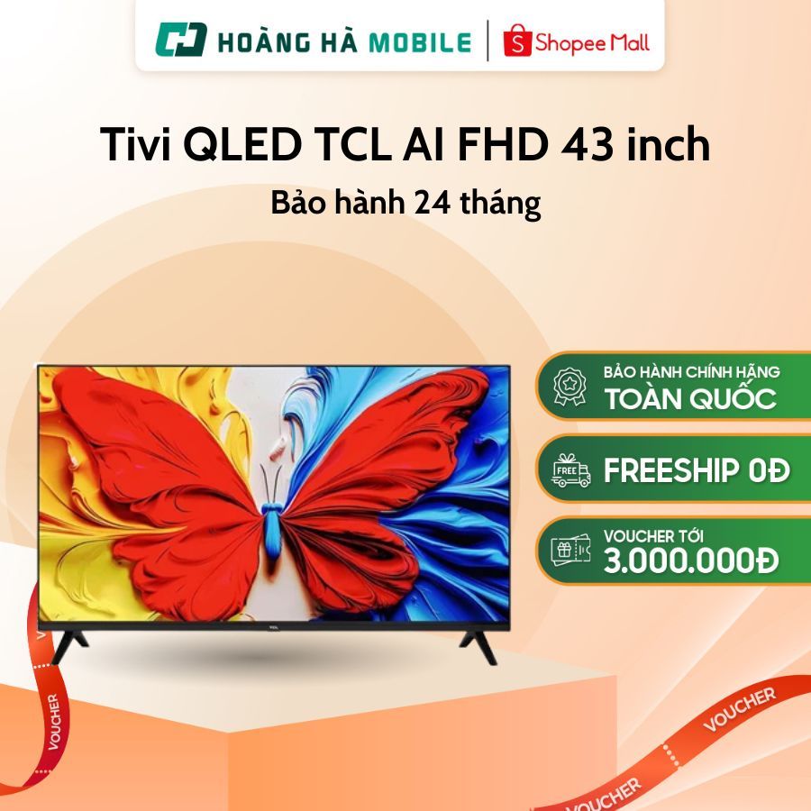 Google Tivi QLED TCL AI FHD 43 inch 43S5K - Chính hãng