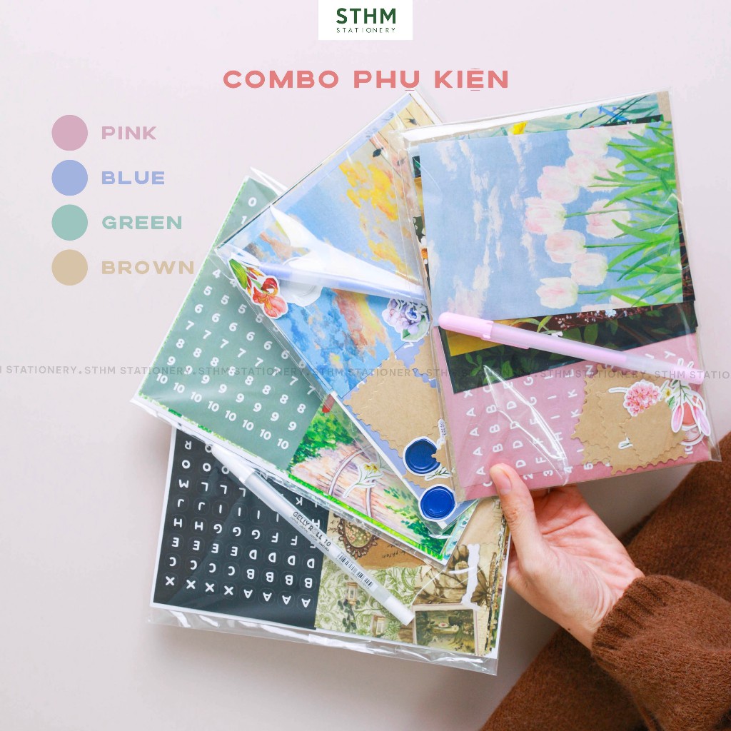 [STHM stationery] - Combo phụ kiện trang trí sổ tay, sổ dán ảnh, Scrapbook, bullet journal, làm DIY,