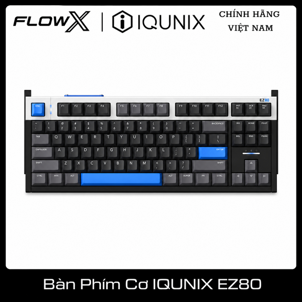 BÀN PHÍM CƠ IQUNIX EZ80 HE 80% TKL | Hall Effect | 8000Hz | Rapid Trigger | USB-C | RGB